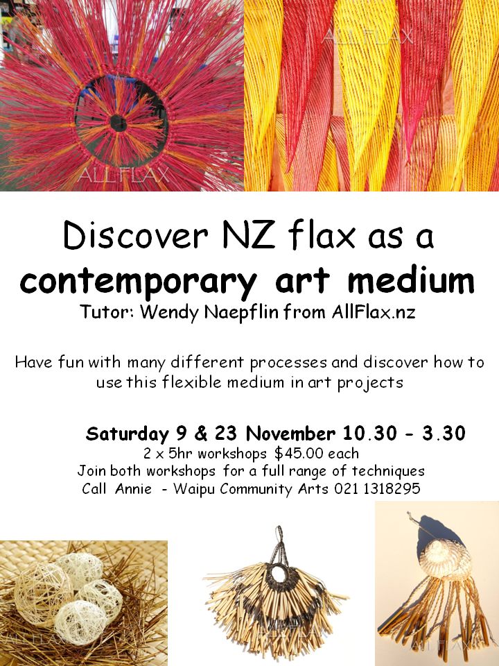 Flax weaving workshop Whangarei/Waipu