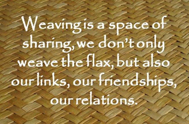 AllFlax quote - sharing flax weaving