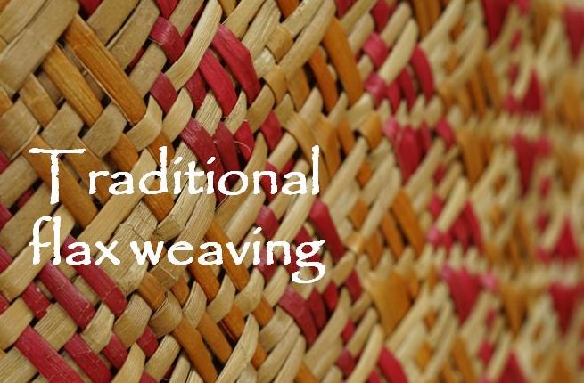 Traditional flax weaving
